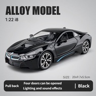 【WJ】รถยนต์สะสมของเล่นโมเดลรถยนต์โลหะหล่อแข็ง I8แบบ BMWของเล่นสำหรับเด็กผู้ชาย Kids Toys งานอดิเรก