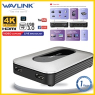 Wavlink 4K USB 3.0 Type-C HDMI Video Capture Card 1080P HD HDMI Video Recording Box for Ultra Low La