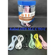 OTF Macaron Type-C To Type-C Fast Charging 2.4A High Quality Data Cable Type C Cable Cable Type C Fa
