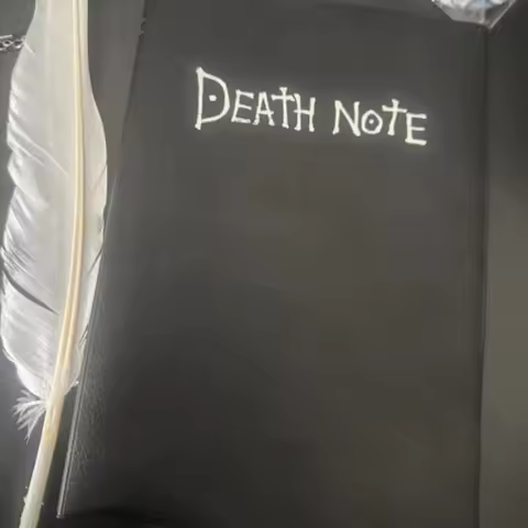 Hot Death Note Notebook Set Leather Collectable Death Note Notebook With Feather Pen L Keychain Coll