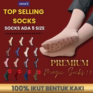 [ANTI-SLIP 1.0] 🔥Premium Socks Anti Slip Anti Lost Anti Lorot Cacas MUSLIMAH Socks Umrah, Nikah,  Ha