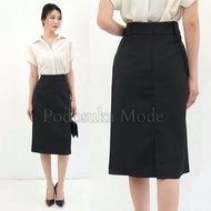 Work Skirt Wanita 7/8 - Below-the-Knee Work Skirt