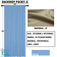 Backdrop poket Curtains  5ftx9ft Polyester Photography Background for Wedding Photoshoot Baby Shower