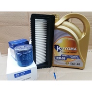 HYUNDAI i10 1.25 AIR FILTER + OIL FILTER + KOYOMA 5W30 SEMI SYNTHETIC ENGINE OIL