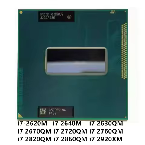 i7-2620M 2640M 2630QM 2670QM 2720QM i7 2760QM i7-2820QM 2860QM 2920XM notebook CPU