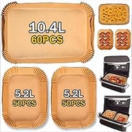 Pack of 160 Baking Paper for Ninja Foodi Flexdrawer 10.4 L Hot Air Fryer AF500EU, AF500EUCP, Cecotec