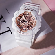 Casio Baby-G นาฬิกาข้อมือผู้หญิง สายเรซิ่น รุ่น BA-110-7A1 สีขาว(ของแท้100% ประกันCMG)