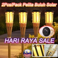 2pcs/pack Pelita Buluh Lampu raya Solar Light LED Pelita Bamboo Pelita Solar Raya 2025 Lampu Kelip K