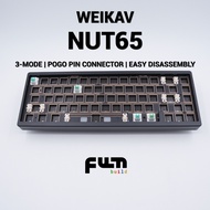 WEIKAV NUT65 Barebones Kit | 65% Layout | Dual Gasket Mount | Tri-Mode | CNC Aluminum Case | Hot-Swa