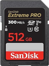 SanDisk 512GB Extreme PRO SDXC UHS-II Memory Card - C10, U3, V90, 8K, 4K, Full HD Video, SD Card - SDSDXDK-512G-GN4IN