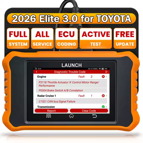 LAUNCH X431 ELITE V3.0 Car OBD2 Scanner Bi-Directional Diagnostic Tools All System ECU Coding Free U