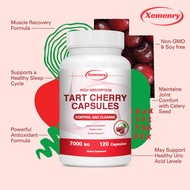XEMENRY dietary supplement, containing 7,000 mg of tart cherry extract, suitable for adults, gluten-