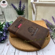 Camel Lee Leather Wallet Men Medium Long Purse Man Dompet Lelaki Kulit Panjang Beg Duit Lelaki