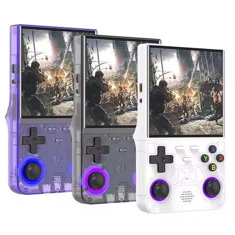 R36 Ultra 128G Open Source Handheld Game Console Built in 30000+Games 4-inch IPS Screen RK3326 Chip