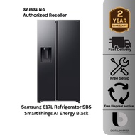 (KV Only) SAMSUNG 617L Refrigerator Side By Side Inverter Fridge Ice & Water Water Dispense RS70F65K