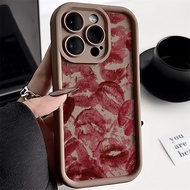 Goodcase🔥Ready Stock🔥lipstick mark 💋💋Casing for Oppo A17 A18 A57 A58 A38 A98 A79 Reno 8T 6  A92 A16 A1k A3s A15S A52 A5s A9 A12 A77A15Matte Liquid Silicone Phone Case Anime MARVEL Cool Anime Spider-Man Case Shockproof Soft Case เคสโทรศัพท์ oppo