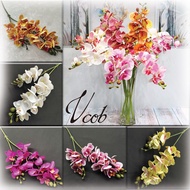 16 Heads Latex Orchid Flower Single Branch Simulation 3D Printing Phalaenopsis Real Feel Wedding Decoration