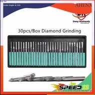 AHENX diamond burr drill set 30pcs mini grinder mata ukir grafir gerinda mini / diamond mounted KIRI