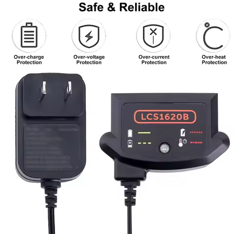 2025+ 20V MAX Lithium Battery Charger Replacement for LCS1620B, 20Volts Li-Ion Battery LBXR20 LBXR20