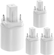 Beavorty 4pcs G24d to E27 Light Socket: Light Bulb Base Converter Lamp Bulbs Adapter - Screw-in Sock