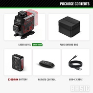 16 Line Green 4D Laser Level Self Leveling 4x360° Full Room Coverage Laser Measuring Tool for DIY Ho