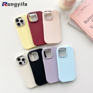 Cute Fashion Solid Color Phone Case For OPPO A97 A53 A33 A32 A9 A5 2020 A53S 4G F11 A12E A3S A2 Pro R17 R15 Casing Skin Feel High Quality Macaron Couple Case Protective Cover Cover