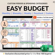 ⚡️INSTANT⚡️Budget Planner | Google Sheets & Excel Paycheck Budget Template | Weekly & Biweekly Track