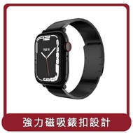 【MAGEASY】桃苗選品—Apple Watch Maestro M 不鏽鋼磁扣鏈錶環 金屬錶帶 黑色