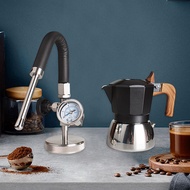 [prasku1yz] Moka Pot, Milk Frother, Double Valve Italian Espresso Maker, Steam Milk Foam Pot for Hom