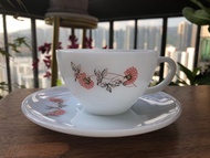 Fire king聖誕禮物~ vintage~red flower 入門款~優雅女士必備~cup and saucer（一杯一碟）~ #gift20