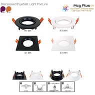 Lighting Fixtures &amp; Eyeball Fitting Black / White Eyeball Casing - ( Single ) Round / Square Adjustable Positive Angle