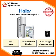 Haier 216L 2 Doors Fridge | No Frost | LED Lighting | HRF-238H | 2 Years General Warranty | 10 Years Compressor Warranty