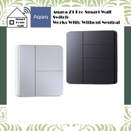 [Global] Aqara Z1 Pro Smart Wall Switch, 1, 2, 3, 4 Gang Works With, Without Neutral, Apple Homekit,