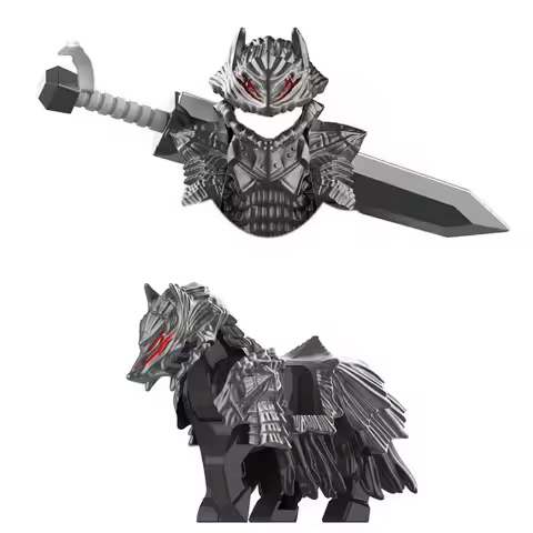 FQ101 FQ102 Anime Cartoon TV Bricks Dolls War Wolf Mount Building Blocks for Kids Assembling Toys Co