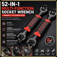 8 In 1 Socket Wrench 52 In 1 Universal Ratchet Wrench Chrome Vanadium Steel Repair Hand Tool