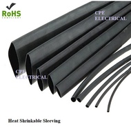 100 Meter (1 Roll) - 6mm 8mm 10mm 12mm 15mm Heat Shrink Sleeve Tube - BLACK