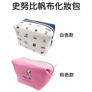 Snoopy Canvas Cosmetic Bag Storage PEANUTS Japan A-1