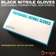 The Garage Black Nitrile Rubber Gloves