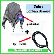 Souvenir Surban Rumbai Penutup Syal / Selendang Kain Sorban Habib / Surban Haji / Sorban Kashmiri / 