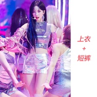 Aespa เด็กผู้หญิง กลุ่ม Liu ZhiMin Supernova เสื้อผ้าประสิทธิภาพสไตล์เดียวกันเทคโนโลยีในอนาคตแจ๊สชุด