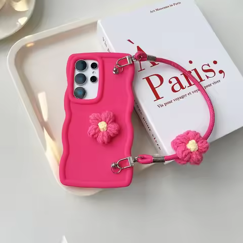 Furry Flowers Rope Candy Wave Phone Case For Huawei Pura 70 P20 P30 P40 Lite P Smart Z 2019 2021 Y6P