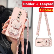 Casing OPPO Reno 2F reno2 F reno 2 F reno 2 phone case Softcase Electroplated silicone shockproof Protector  Cover new design Strap crossbody lanyard WDMZX01