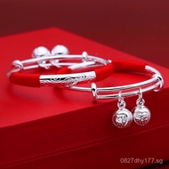 Joyful Baby Pure Silver First Birthday Peaceful Infant Pure Silver9999Bracelet Bangle Newborn Genuin