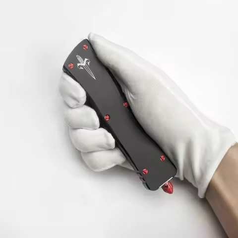 Micro Utility Knife Tech Troodon Black Gen2 Pocket Knife CNC Aluminum OTF Outdoor Knives Camping Hun