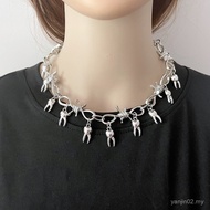 Tooth Pendant Necklace Exaggerated Niche Jewelry Retro Exaggerated Necklace Mango Thorns Punk Decora