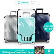 LeafCube PVC Luggage Transparent Cover -Waterproof Plastic Protector Suitcase & Bag Travel 20 22 24 