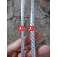 [Combo 50m - 100m] 8mm (8mm) Plastic Coated Steel Cable Super sturdy Plastic Coated Cable