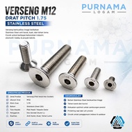 Bolt Verseng L M12 X 70 (70cm) stainless 304 THE A2-70 Bolt JF L countersocket