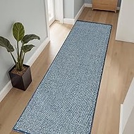 2'7" x 9'10" Washable Runner Rug for Hallway, Non Slip Low-Pile Kitchen Rug, Durable Soft Floor Carp