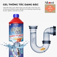 Gel thông tắc sinh học AIKOMI vệ sinh cống làm sạch đường ống chậu rửa bát nhà vệ sinh 500ml